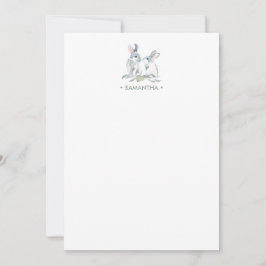 Spring Bunny Personalized Stationery Notitiekaartje