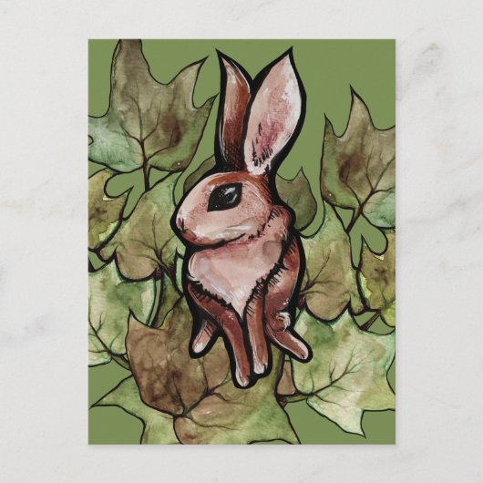 Spring Bunny Rabbit Nature Ivy                     Briefkaart (Voorkant)