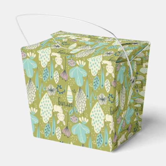 Spring Bunny Rabbit Natuur Bedankdoosjes (Achterkant)