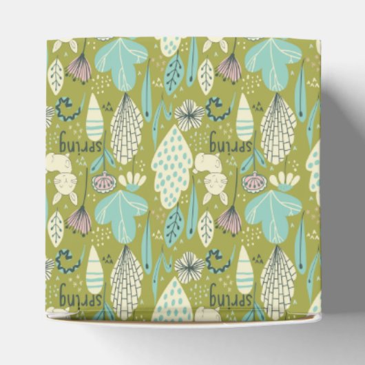 Spring Bunny Rabbit Natuur Bedankdoosjes (Bovenkant)