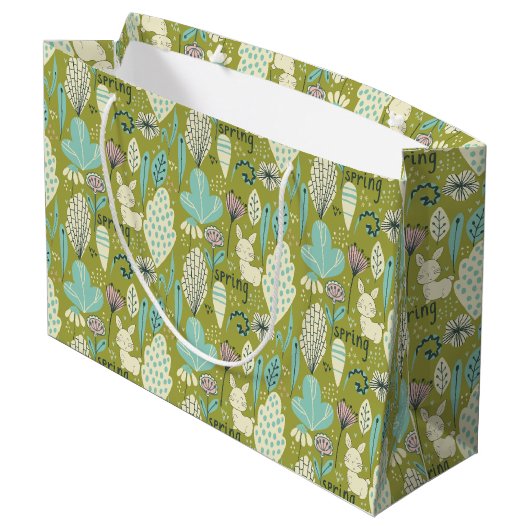 Spring Bunny Rabbit Natuur Groot Cadeauzakje (Achterkant Gekanteld)