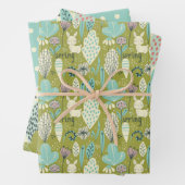 Spring Bunny Rabbit Natuur Inpakpapier Vel (In situ)