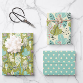 Spring Bunny Rabbit Natuur Inpakpapier Vel