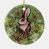 Spring Bunny Rabbit Natuur Ivy Keramisch Ornament (Achterkant)
