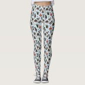 Spring Bunny Rabbits Forest Floral Leggings (Voorkant)