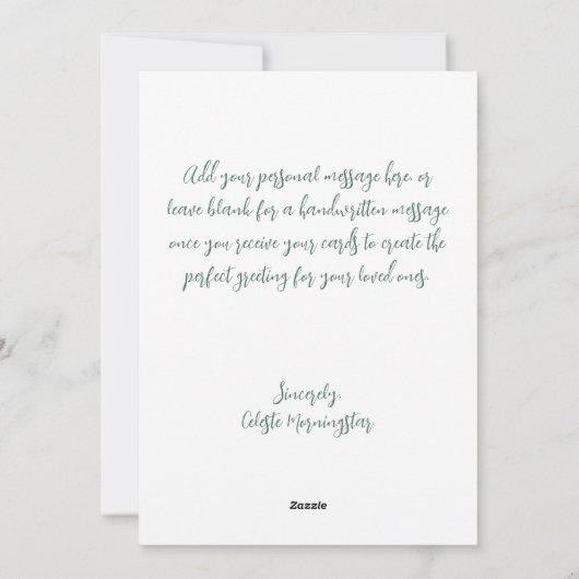 Spring Bunny Rainbow Ostara Floral Pagan Feestdagenkaart (Achterkant)