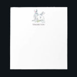 Spring Bunny Specialized Stationery Dank u Notitieblok<br><div class="desc">Deze schattige notitieblokken hebben een charmant konijntje. Gebruik de sjabloon velden om uw gepersonaliseerde tekst toe te voegen. Een unieke keuze voor de lente. Bestellen kleine hoeveelheden of notitieblokken in bulk voor het bedrijfsleven. Om meer design zoals dit te zien,  surf naar www.zazzle.com/dotellabelle Design by Victoria Grigaliunas</div>