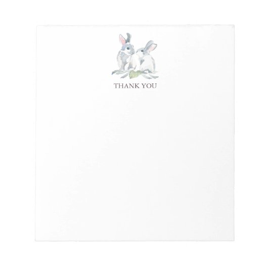 Spring Bunny Specialized Stationery Dank u Notitieblok (Voorkant)