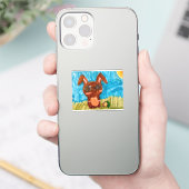 Spring Bunny Sticker - Brown (Telefoon)