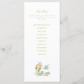 Spring Bunny Tea with Mom-to-be Baby Shower Menu (Achterkant)