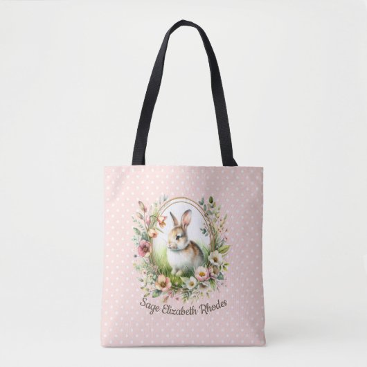 Spring Bunny Tote Bag (Voorkant)