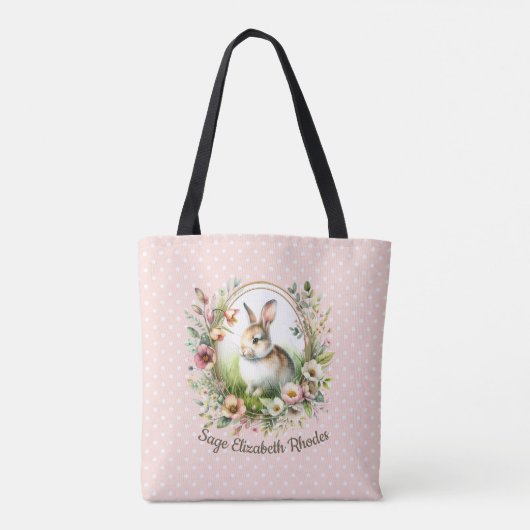 Spring Bunny Tote Bag (Achterkant)