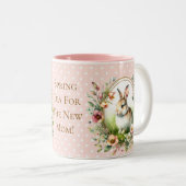 Spring Bunny Tweekleurige Koffiemok (Voorkant rechts)