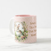 Spring Bunny Tweekleurige Koffiemok (Voorkant links)