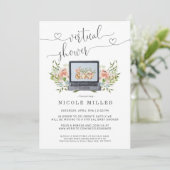 Spring Bunny | Uitnodiging virtueel Baby shower (Staand voorkant)