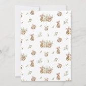 Spring Bunny | Uitnodiging virtueel Baby shower (Achterkant)