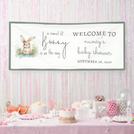 Spring Bunny Waterverf Baby shower Welkom Spandoek
