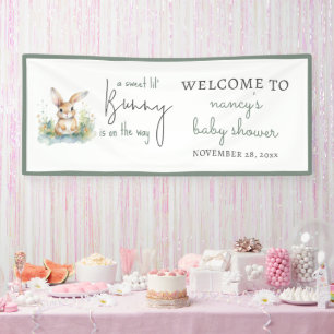Spring Bunny Waterverf Baby shower Welkom Spandoek