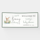 Spring Bunny Waterverf Baby shower Welkom Spandoek (Horizontaal)