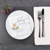 Spring Bunny Waterverf Neutraal Baby shower Servet