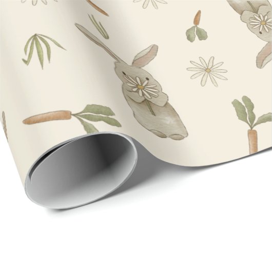 Spring Bunny Wrapping Paper Cadeaupapier (Rol Hoek)