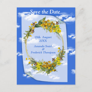 Spring Buttercup Bloemen Aankondigingskaart