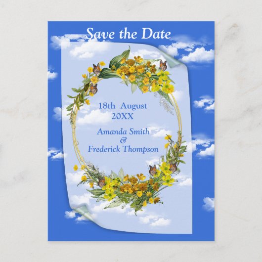 Spring Buttercup Bloemen Aankondigingskaart (Voorkant)