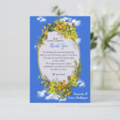 Spring Buttercup Bloemen RSVP Kaartje (Staand voorkant)