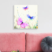 Spring Butterflies Canvas (Insitu (Woonkamer))