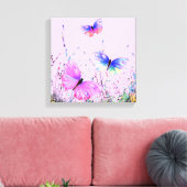 Spring Butterflies Canvas Afdrukken (Insitu (Woonkamer))