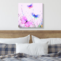 Spring Butterflies Canvas Afdrukken