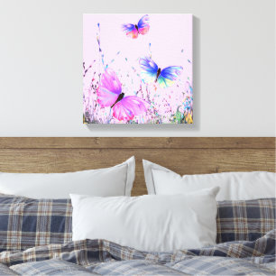 Spring Butterflies Canvas Afdrukken