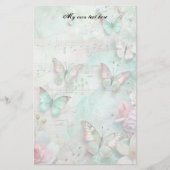 Spring Butterflies Letter Sheets Stationery Briefpapier (Voorkant)
