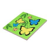 Spring Butterflies Patroon Tegeltje (Zijkant)