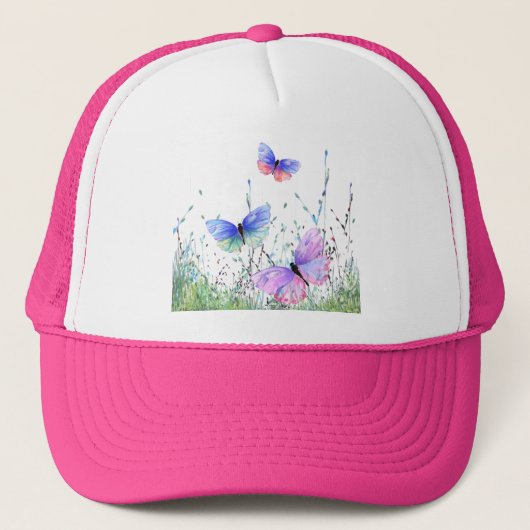 Spring Butterflies Trucker Hat Trucker Pet (Voorkant)