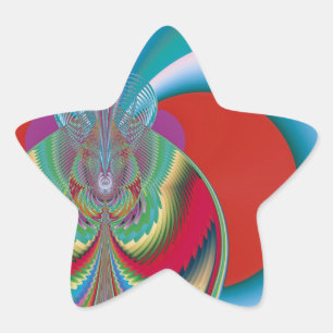 Spring Butterfly Abstracte kunst Ster Sticker