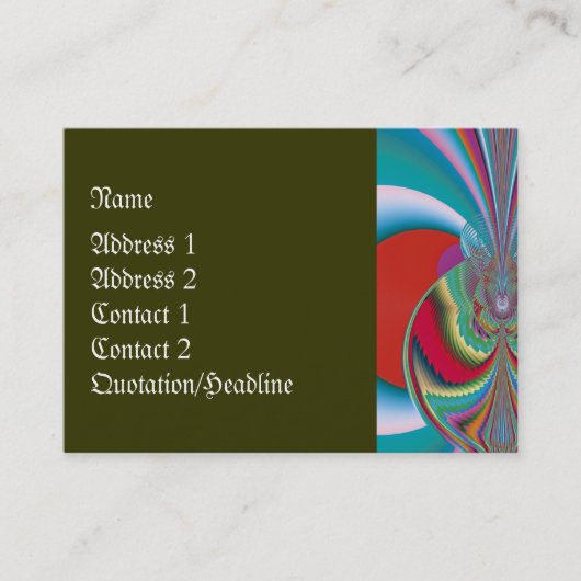 Spring Butterfly Abstracte kunst Visitekaartje (Voorkant)