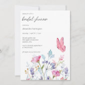 Spring Butterfly and Wildflowers Vrijgezellenfeest Kaart (Voorkant)