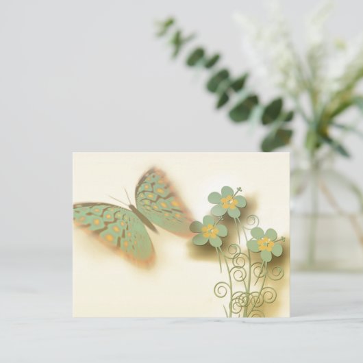 Spring Butterfly Briefkaart (Staand voorkant)
