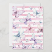 Spring Butterfly Bruids Douche Uitnodiging (Achterkant)