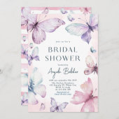 Spring Butterfly Bruids Douche Uitnodiging (Voorkant / Achterkant)