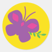 Spring Butterfly Classic Round Sticker (Voorkant)