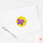 Spring Butterfly Classic Round Sticker (Envelop)