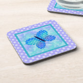 Spring Butterfly en Polka-stippen Onderzetter Set (Linkerzijde)