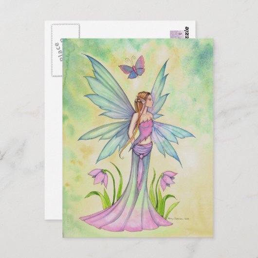 Spring Butterfly Fairy Fantasy Art Briefkaart (Voorkant / Achterkant)