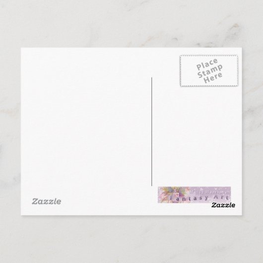 Spring Butterfly Fairy Fantasy Art Briefkaart (Achterkant)