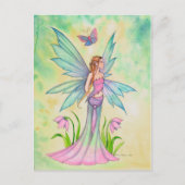 Spring Butterfly Fairy Fantasy Art Briefkaart (Voorkant)