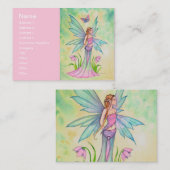 Spring Butterfly Fairy Fantasy Art Visitekaartje (Voorkant / Achterkant)