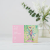 Spring Butterfly Fairy Fantasy Art Visitekaartje (Staand voorkant)