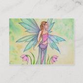 Spring Butterfly Fairy Fantasy Art Visitekaartje (Achterkant)